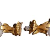chandelier and its golden bronze brass wall lights