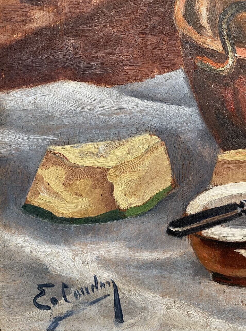 Painting Still Life with Watermelon Mid XX Century