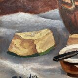 Tableau Nature morte à la pastèque milieu XX siècle