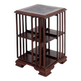 Vintage Sheraton Revival Hardwood & Revolving Bookcase Side End Table