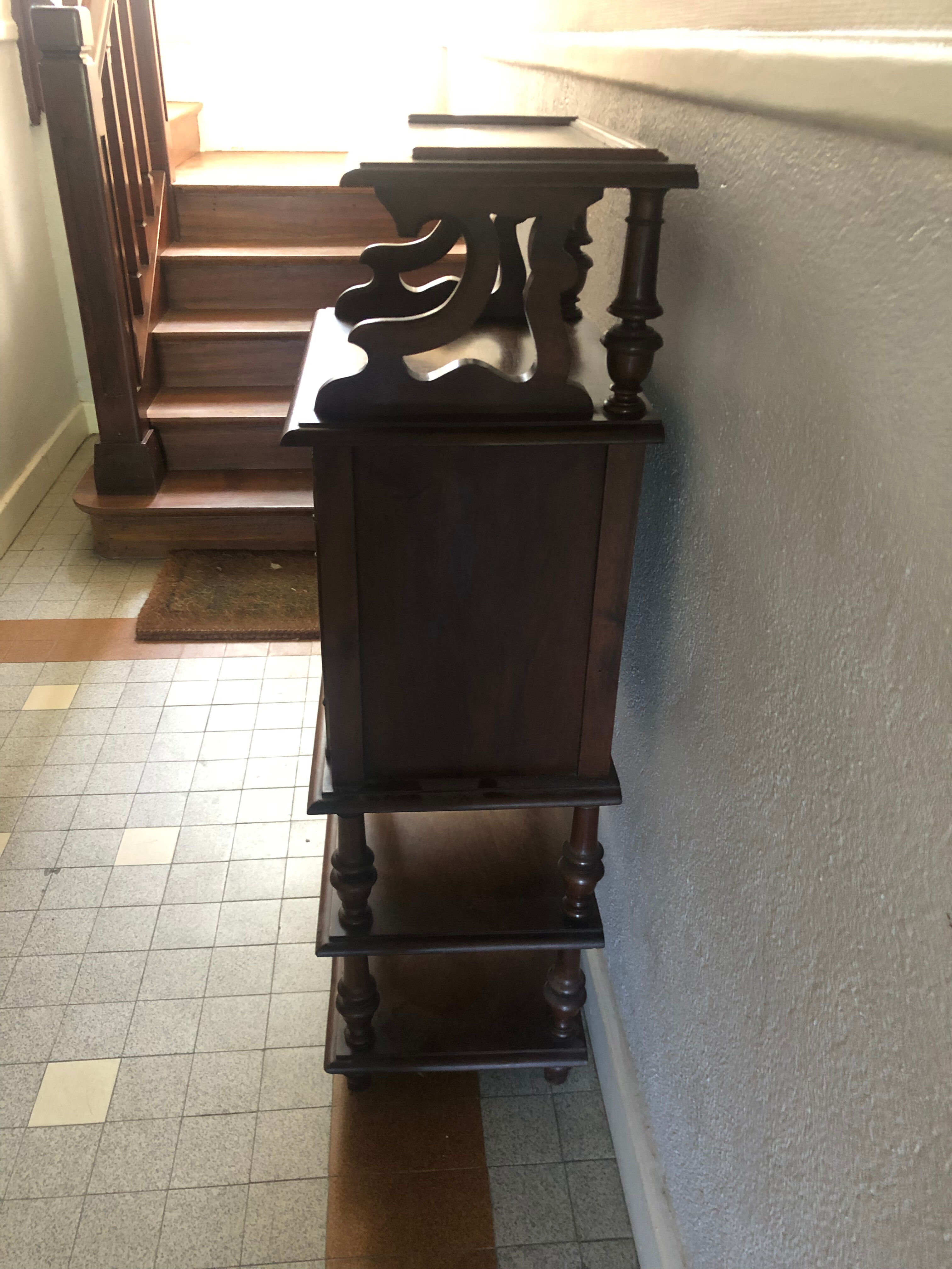 Antique wood music cabinet noble