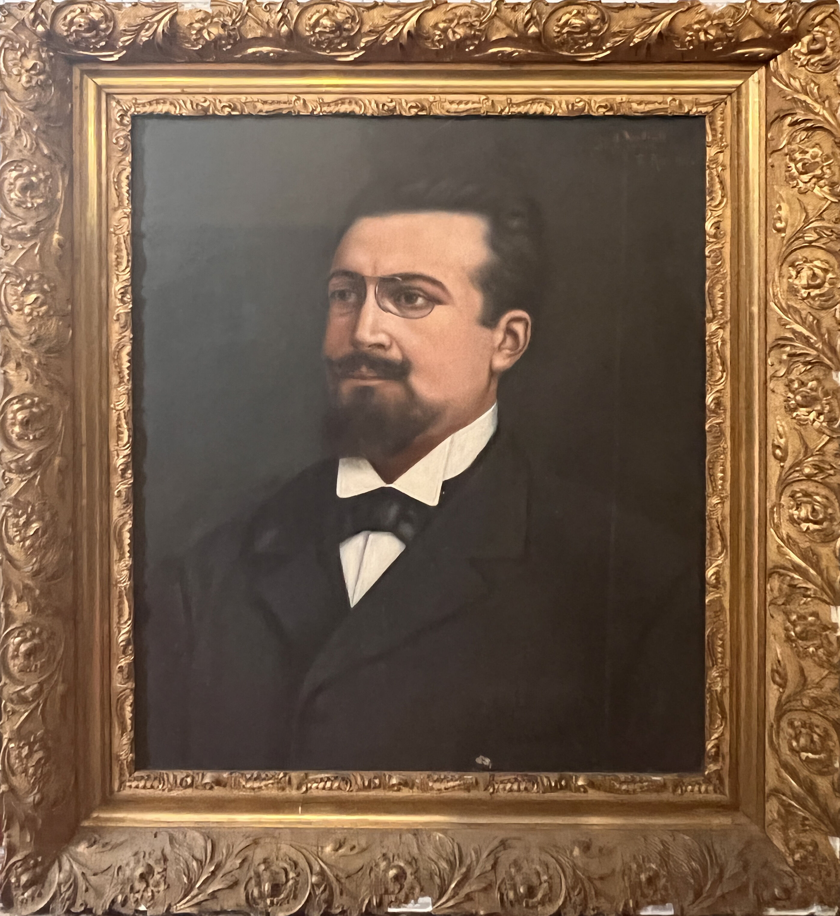 Oil on canvas of a man