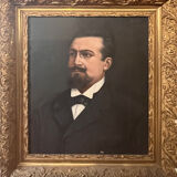 Oil on canvas of a man