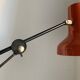 Lampe vintage 1970 bureau architecte RDA (DDR - GDR) rouge - 50 cm