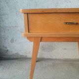 Vintage wooden compass foot bedside table