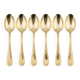 Set of 6 vintage gold-plated tea spoons in the French Louis style