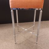 Metal stool with fabric seat