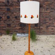 Lampadaire en pin scandinave du milieu du siècle par Temde, années 1960