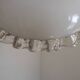 Vintage French Art Deco Opaline Glass Pendant Light Clear Frilled Edge