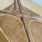 Large free-form rattan table