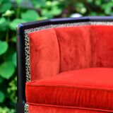 Orange art-deco sofa