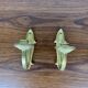 Pair of brass candle wall sconces, neoclassical style
