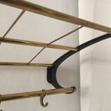 Mirror rear-view mirror free form and its matching coat hanger steel and brass