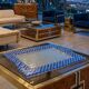 1970s Astonishing Italian tray by Albatros in Murano glass.