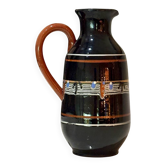 Vintage ceramic artisan pitcher vase Europe