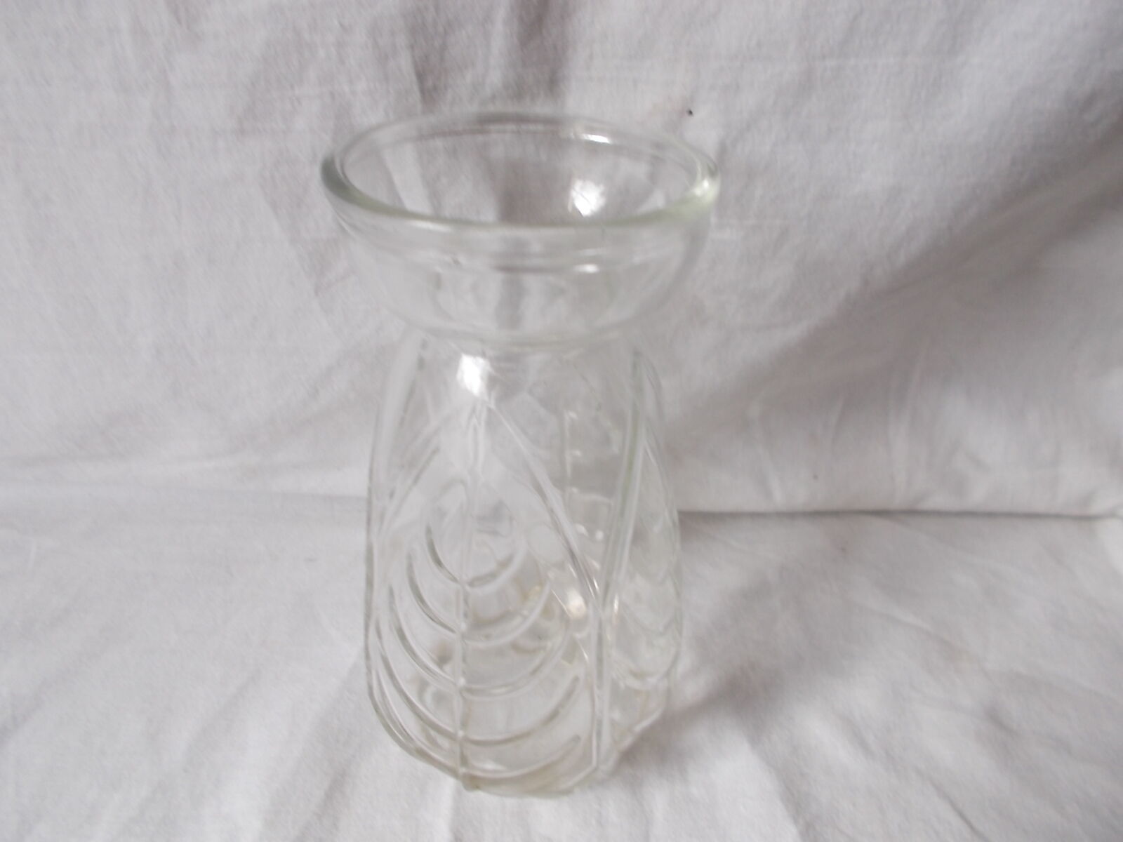 Vase jacinthe ou hydroculture en verre moulé