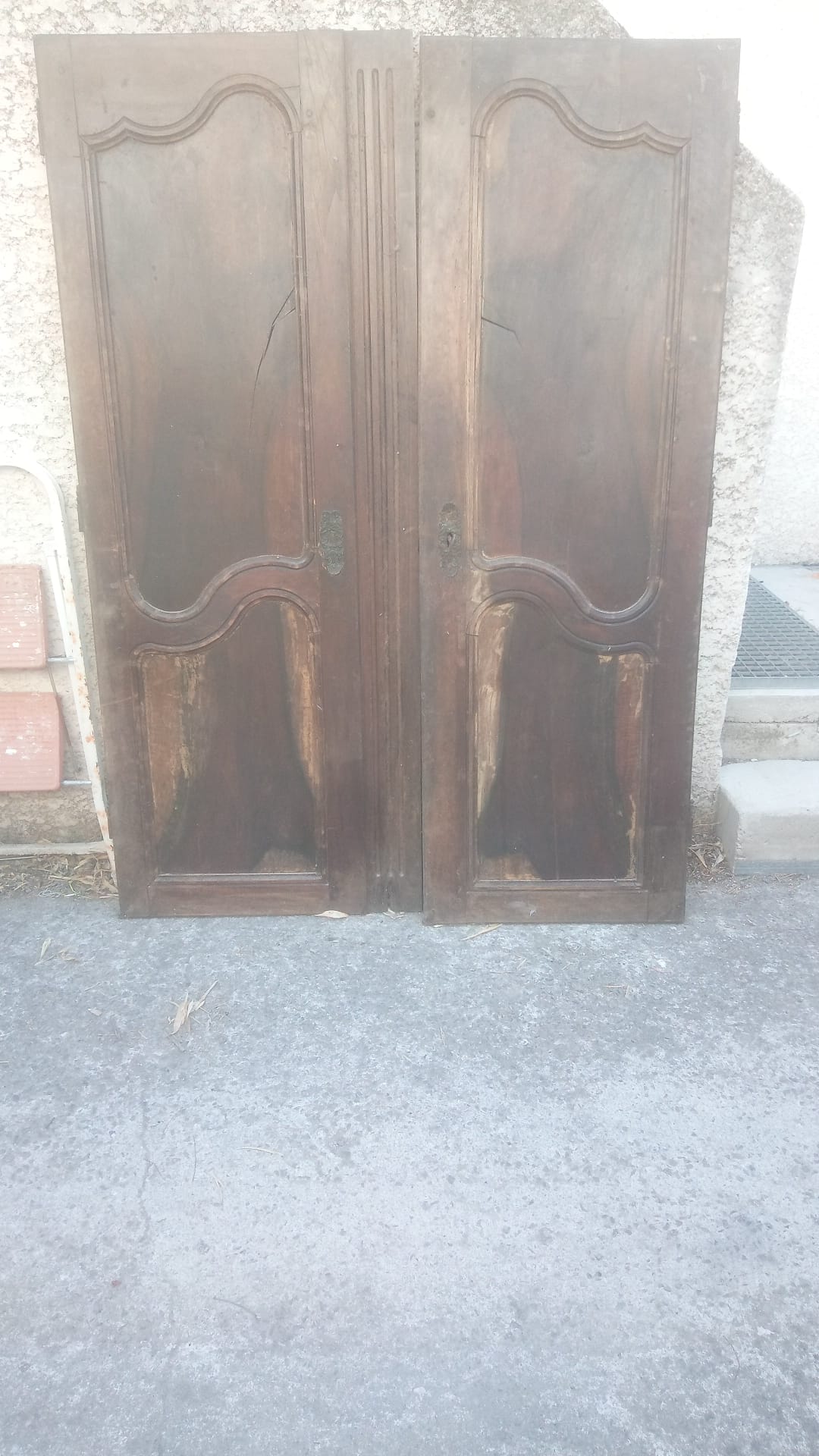 Pair of antique doors in 18th-century Louis XV style.