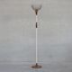 Dutch mid-century floor lamp with glass shade
