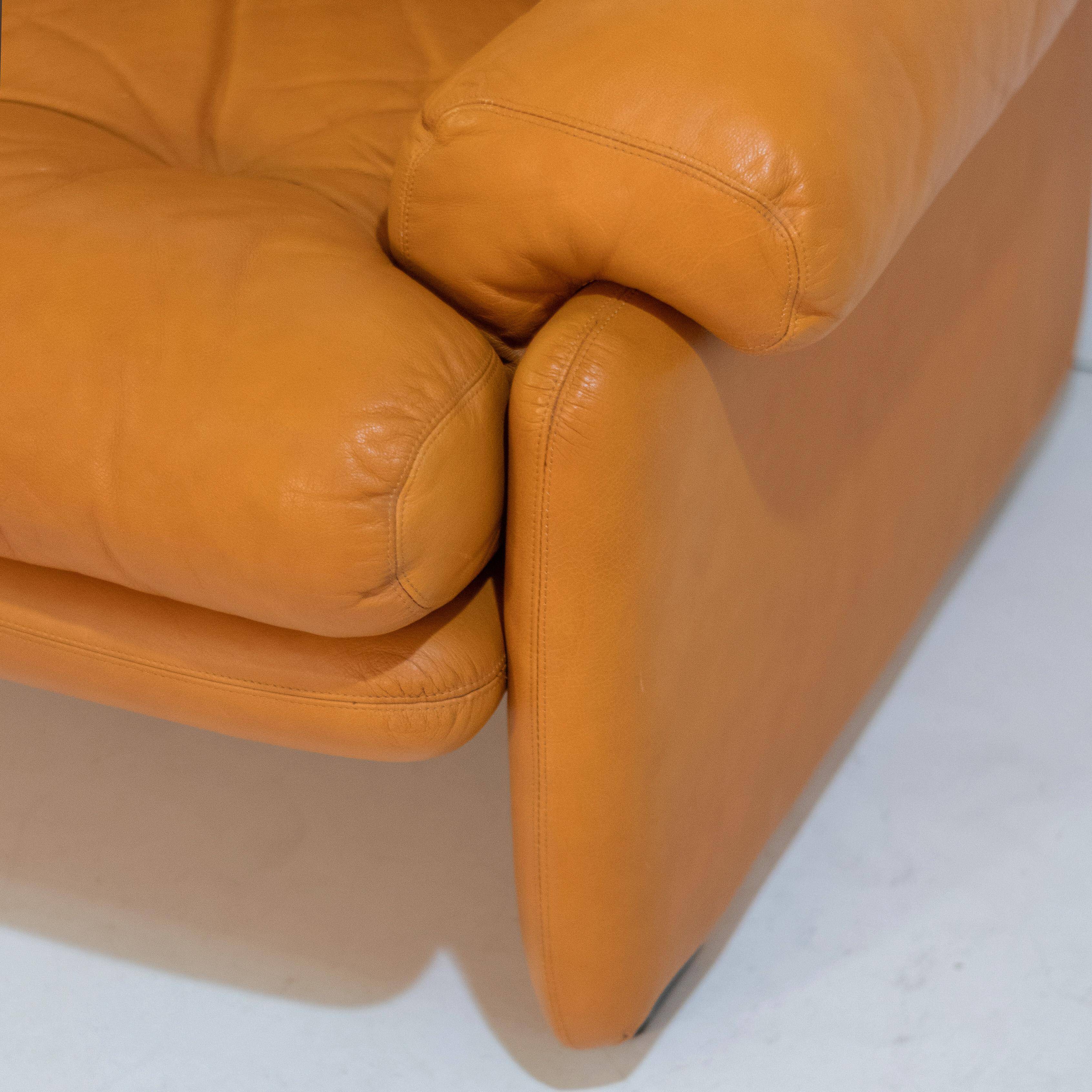 Grand Canapé Coronado Vintage en Cuir Marron par Tobia Scarpa pour C&B Italia