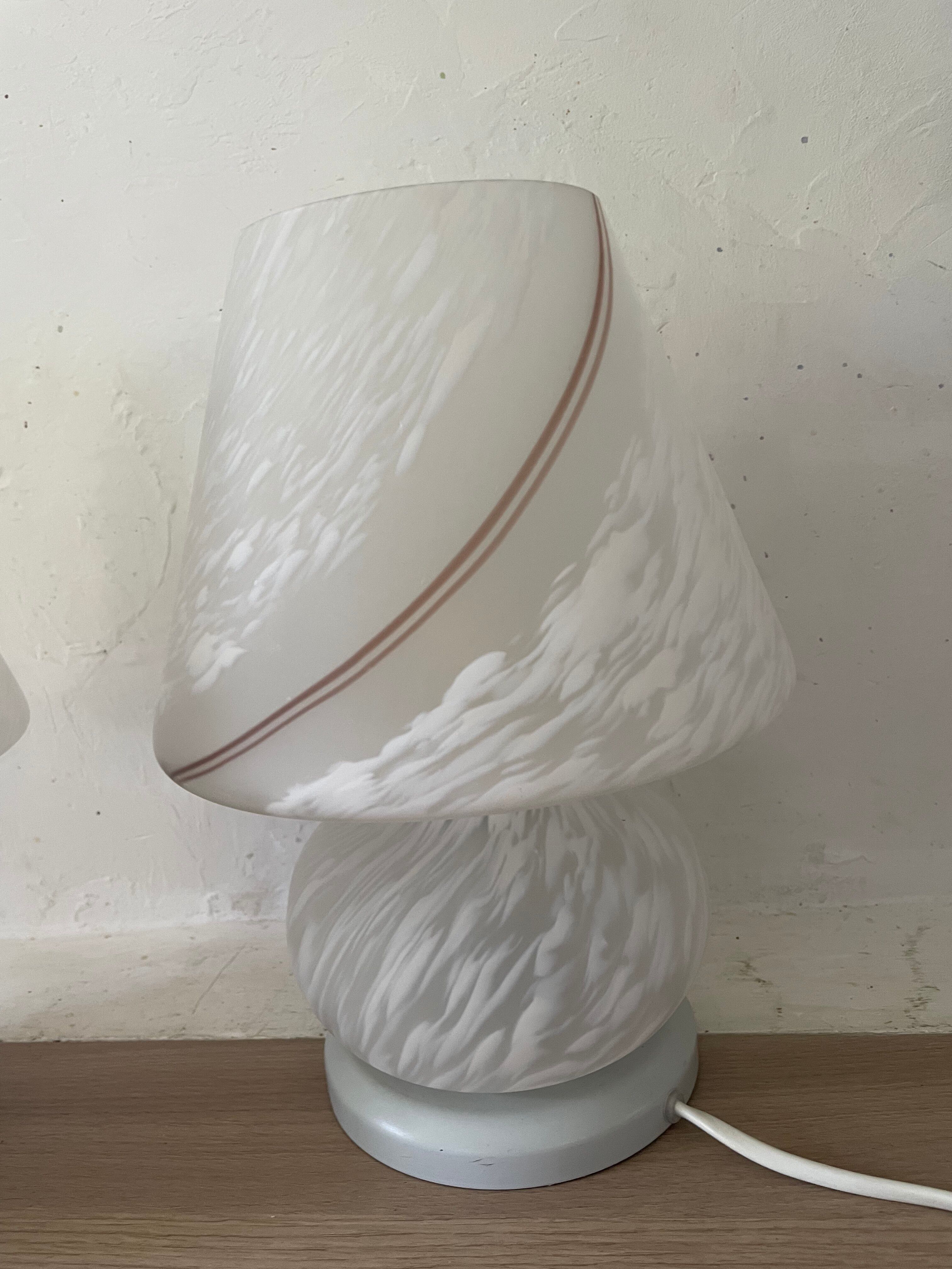 Mushroom lamp pair Vetri Murano