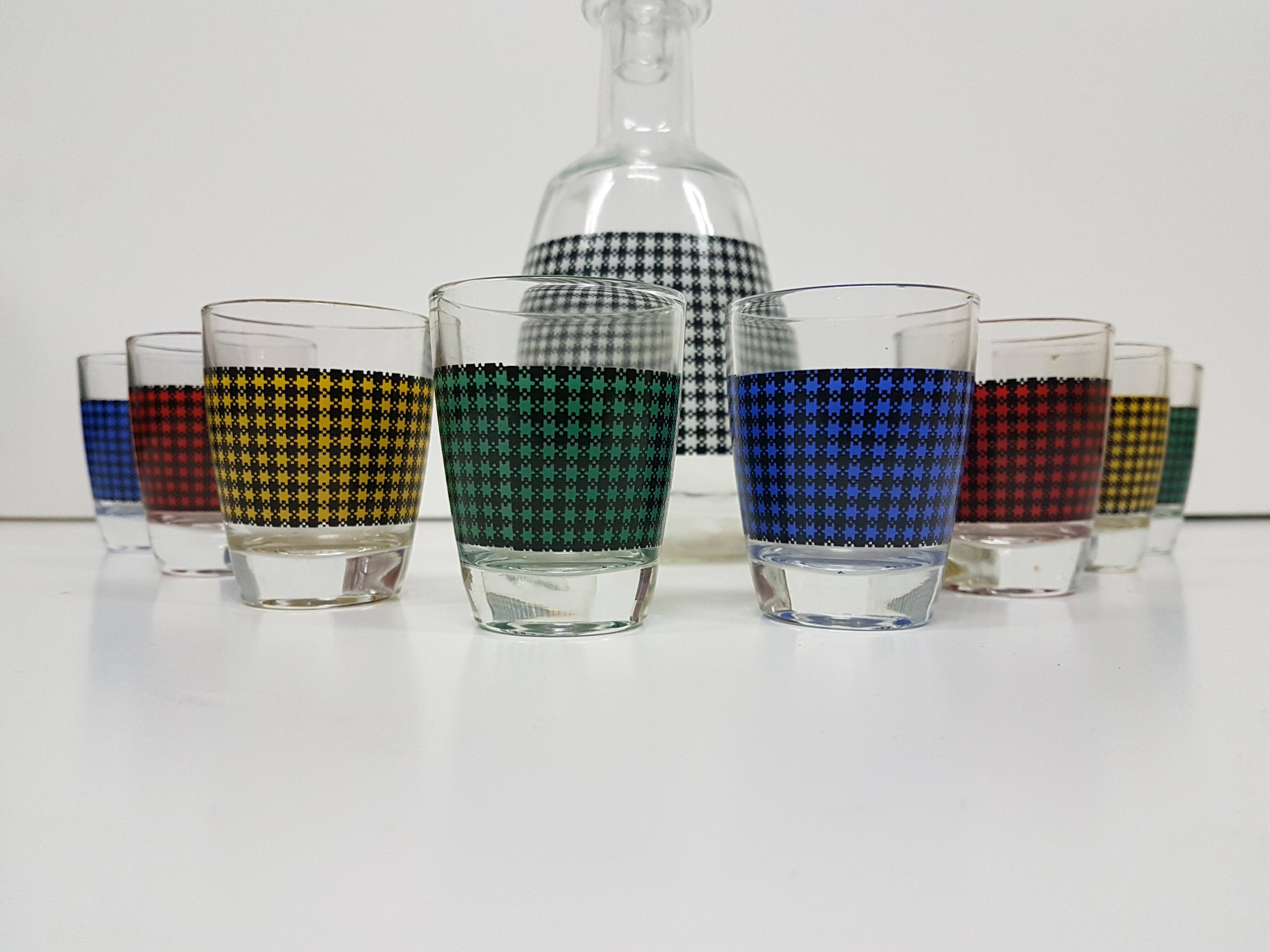 Crystal whiskey liquor service from the 1960s