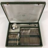 Silver metal housewife Dixi Art deco 37 pcs