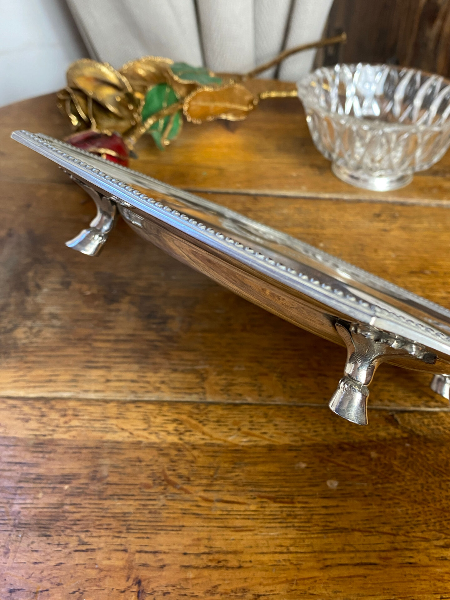 Silver-plated metal plate, Gallia model, Christofle