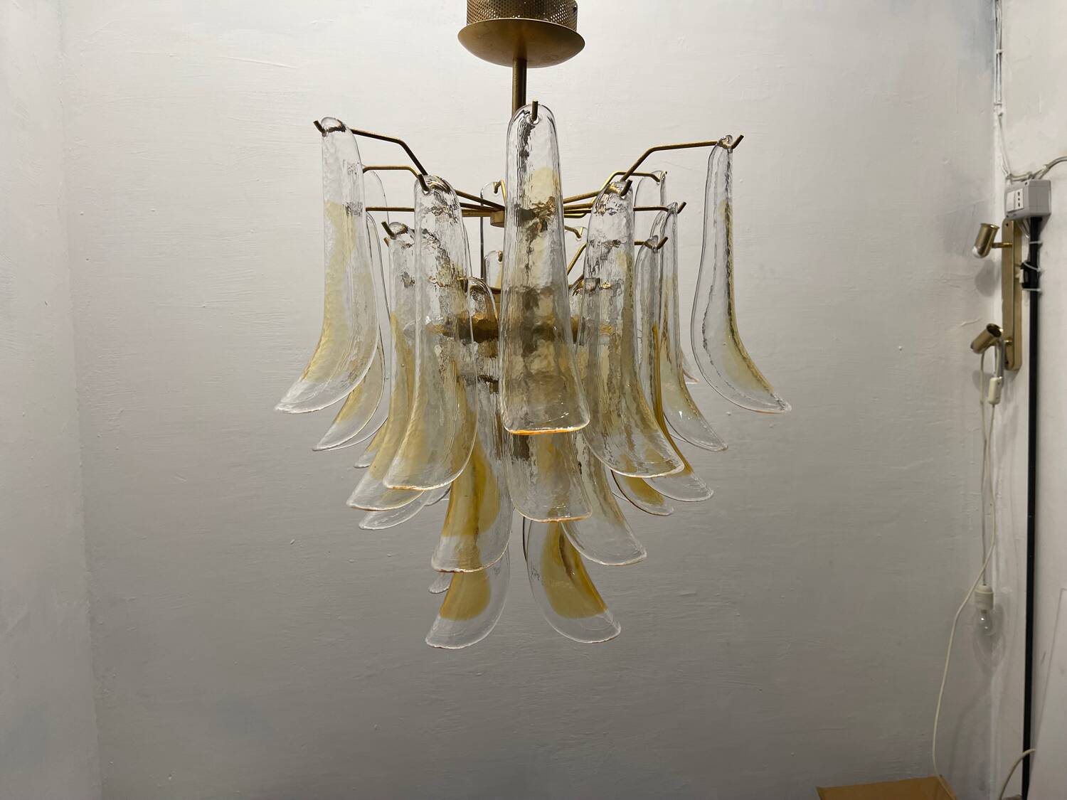Murano Glass Feather Chandelier 1970’s