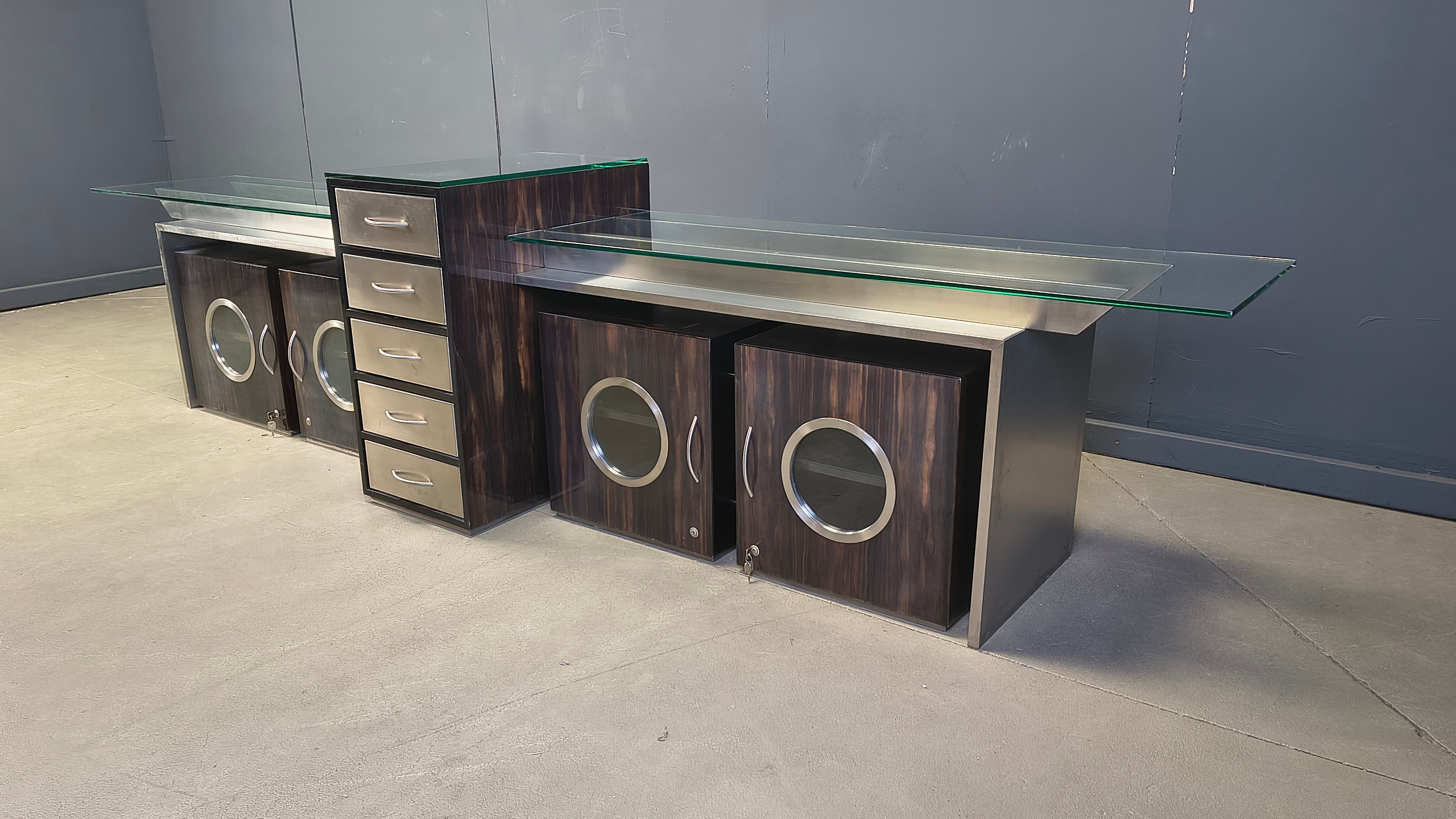 Postmodern custom made credenza, Belgium, 1970s