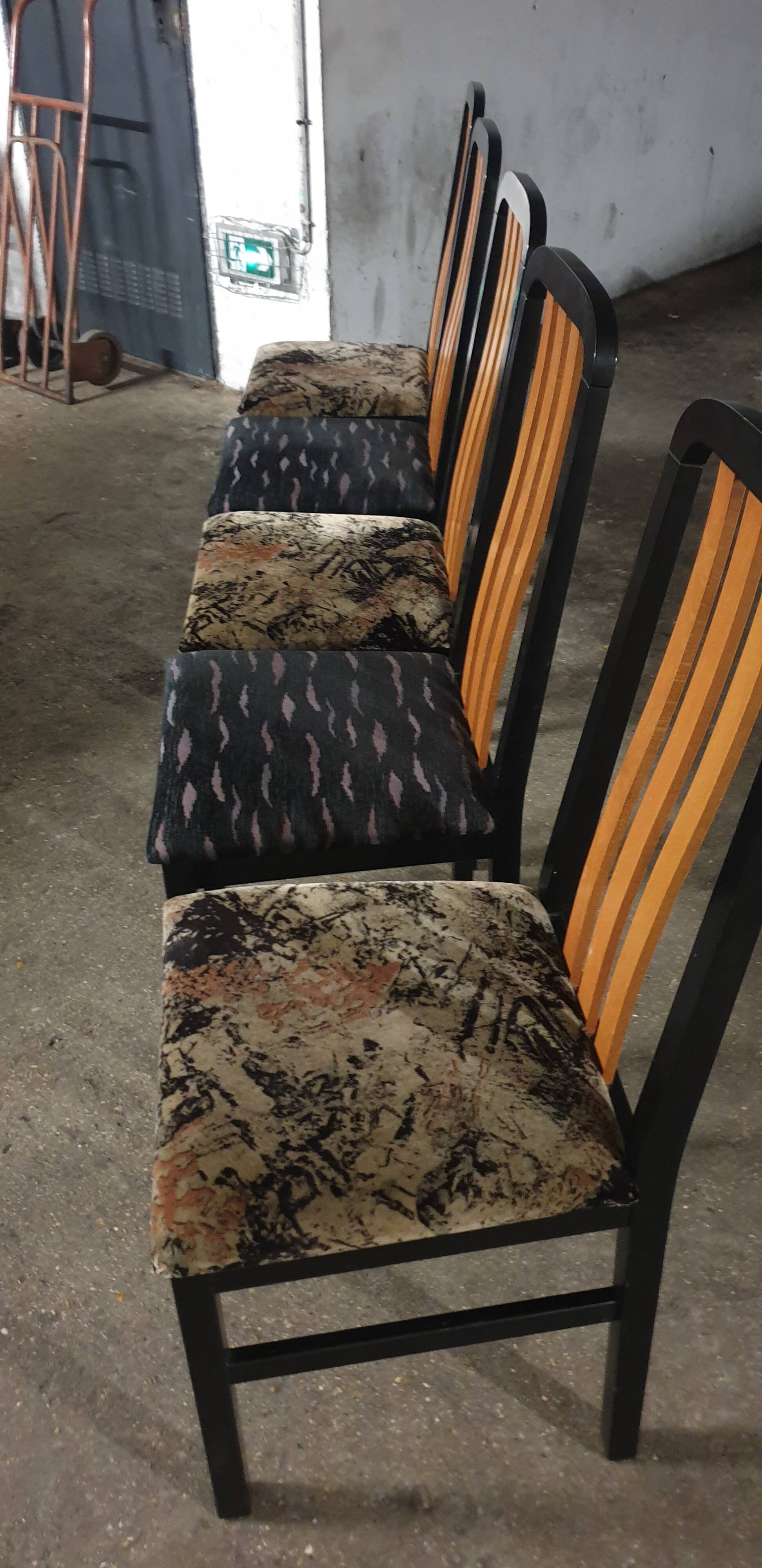 5 chairs design period 70/80