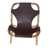 Rohe Noordworld 60s bamboo leather armchair