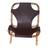 Rohe Noordworld 60s bamboo leather armchair