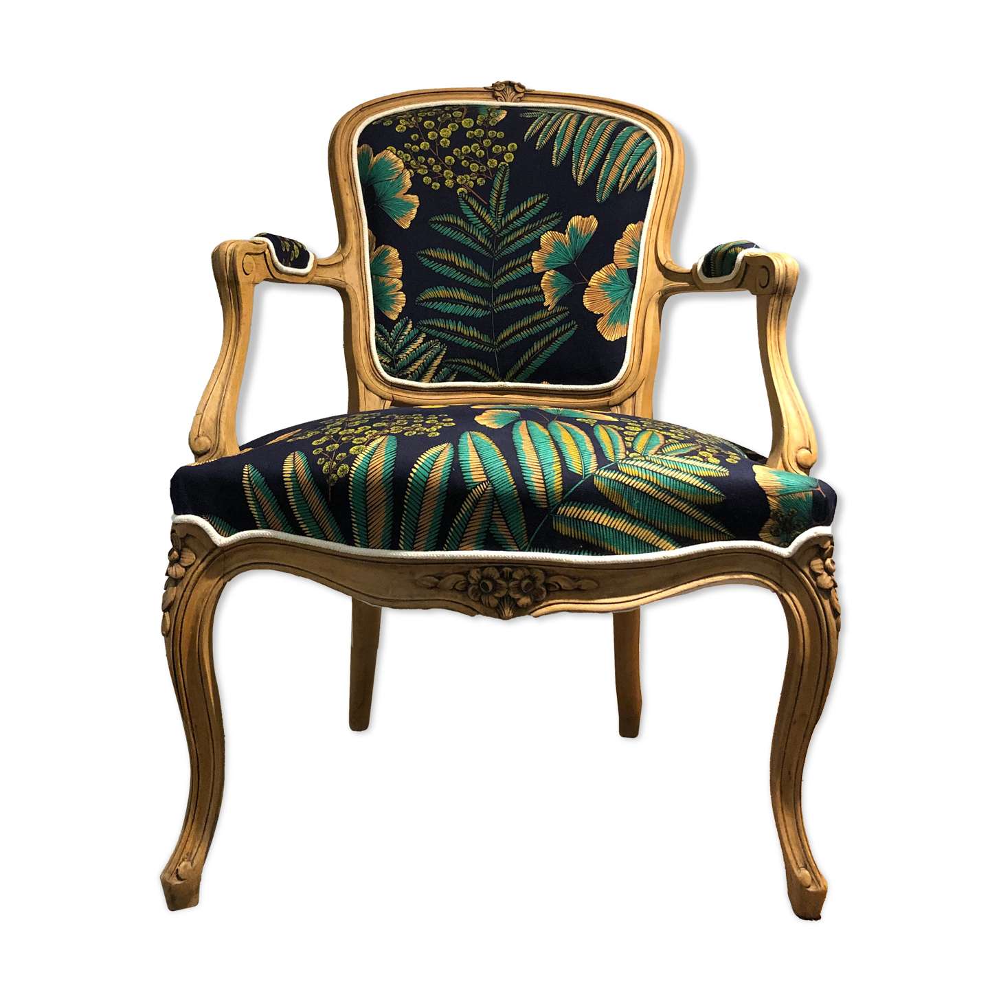 Louis XV style cabriolet armchair