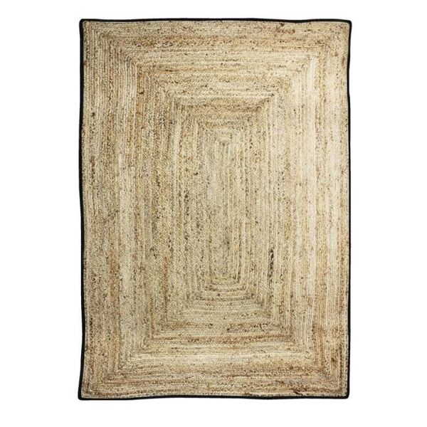 Tapis en jute contour noir 120x170 cm