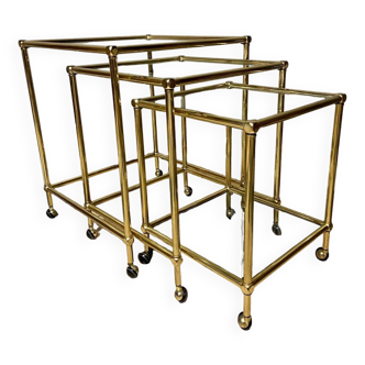 Italian brass nesting tables