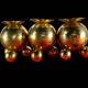 Vintage brass candlesticks Gusum Sweden 1980 x3