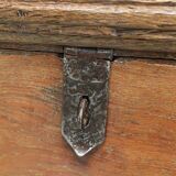 Massive ash chest and iron handles - mid-19th century