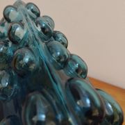 Vintage blue bubble vase (1960-1970) designed by Whilhelm Braun-Feldweg