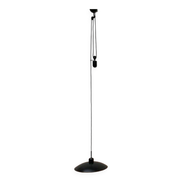 Lampe suspendue avec contrepoids postmoderne vintage de Metalarte, années 1980