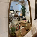 Freeform brass rearview mirror