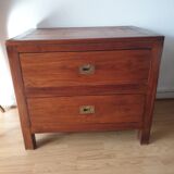 Danish teak and rattan dresser