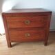 Commode danoise teck et rotin