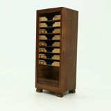 Meuble à porte tambour Art Déco de l'école d'Amsterdam 1920