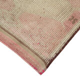 Handwoven antique anatolian beige runner rug 94 cm x 343 cm