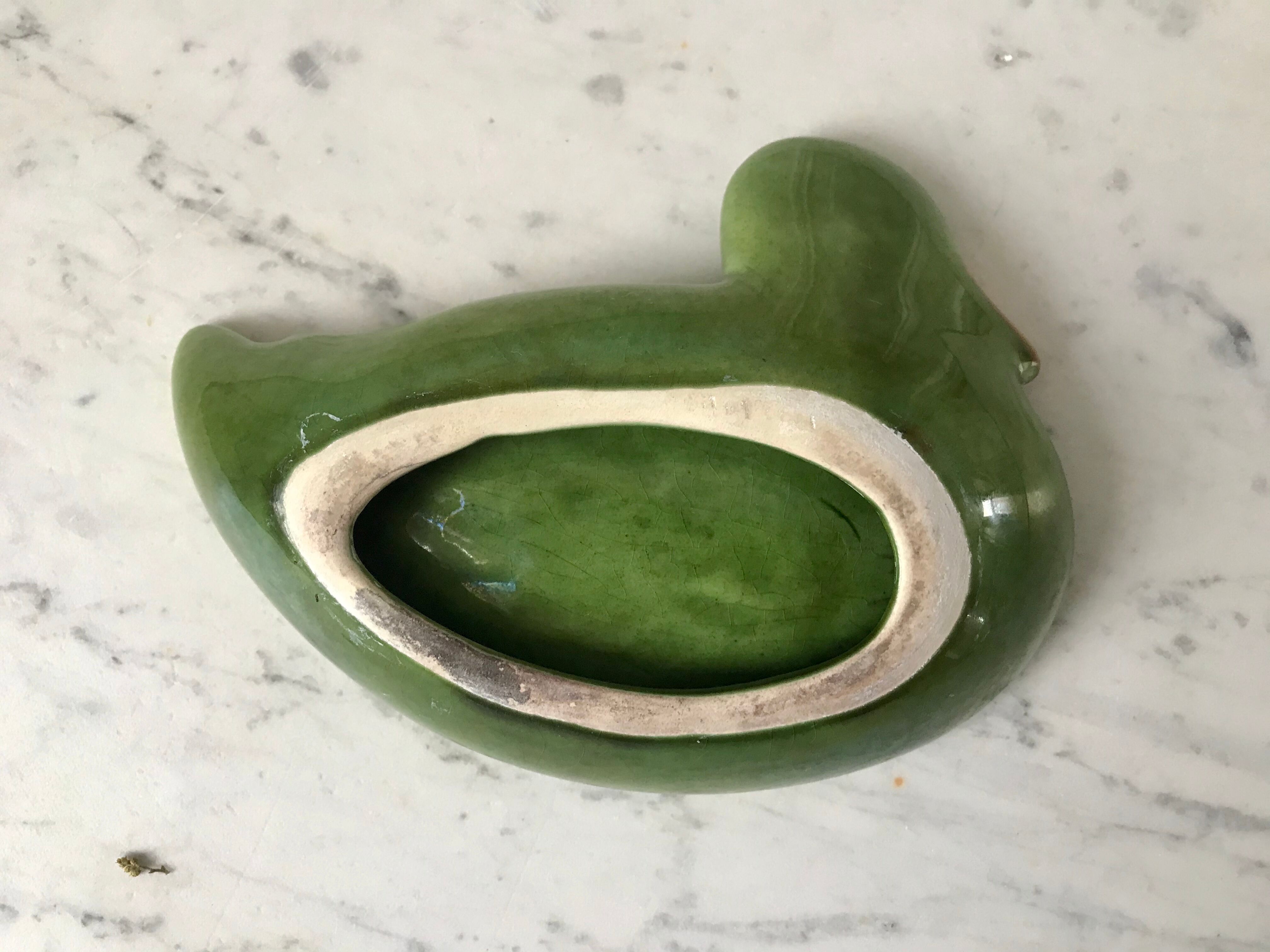 Empty ceramic duck pocket 60s