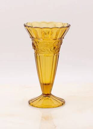 Vintage amber vase Verreries Scailmont
