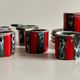 6 vintage luc vallauris art ceramic cups and saucers