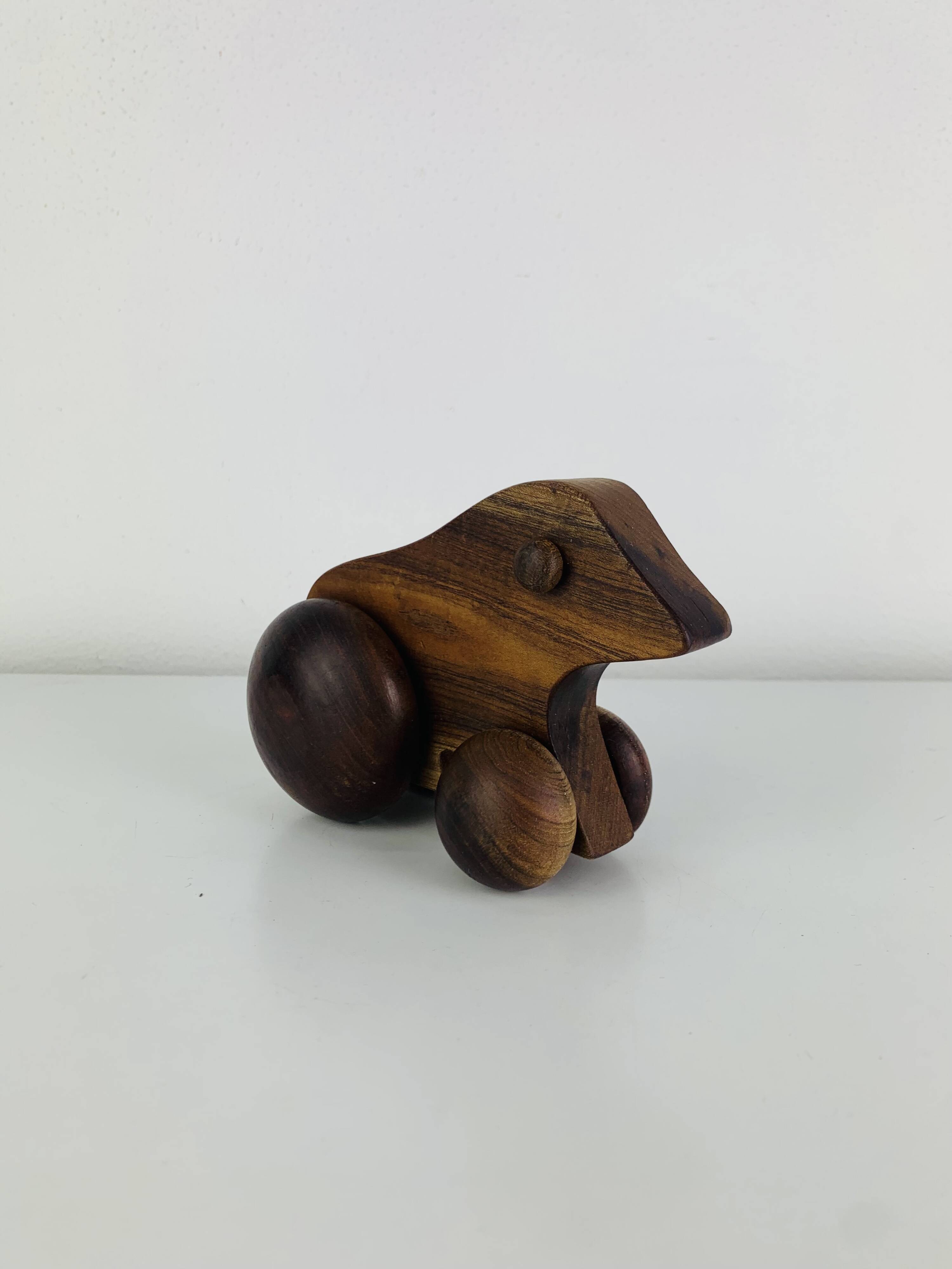 Vintage Scandinavian teak toy, 1960s