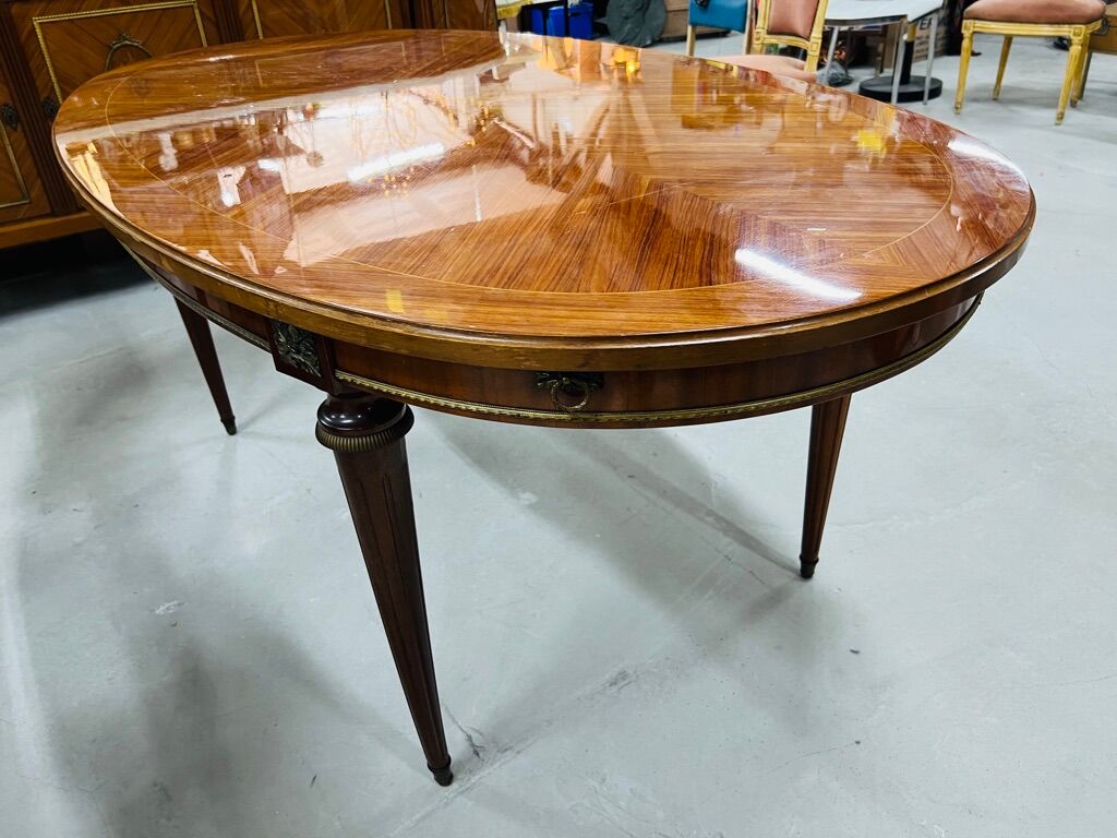 Inlaid rosewood dining table
