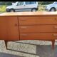 ✨ Superb Scandinavian sideboard convertible into a dressing table – Teak – 1950s